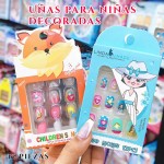 unas decorada de ninas con lazo (76&*12)