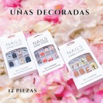 unas decorada corta con lazo (new) (76&*12)
