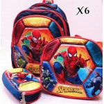 bolso de nin@ #631-1 (X)(3pcs-bolso+lonchera+cartuchera)(largo=36cm-ancho=28cm)(1320.6&*12)