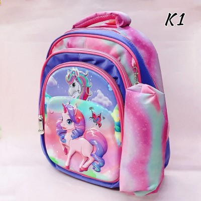 bolso de nin@ #14002in-2 (K)(2pcs-bolso+cartuchera)(largo=35cm-ancho=27cm)(1065&*12)