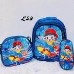 bolso de nin@ (L) (3pcs-bolso+lonchera+cartuchera)(largo=38cm-ancho=28cm)