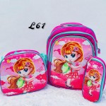 bolso de nin@ (L) (3pcs-bolso+lonchera+cartuchera)(largo=38cm-ancho=28cm)