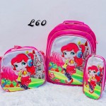 bolso de nin@ (L) (3pcs-bolso+lonchera+cartuchera)(largo=38cm-ancho=28cm)