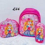 bolso de nin@ (L) (3pcs-bolso+lonchera+cartuchera)(largo=38cm-ancho=28cm)