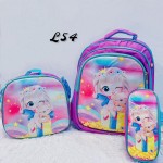 bolso de nin@ (L) (3pcs-bolso+lonchera+cartuchera)(largo=38cm-ancho=28cm)