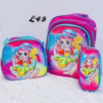 bolso de nin@ (L) (3pcs-bolso+lonchera+cartuchera)(largo=38cm-ancho=28cm)