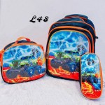 bolso de nin@ (L) (3pcs-bolso+lonchera+cartuchera)(largo=38cm-ancho=28cm)