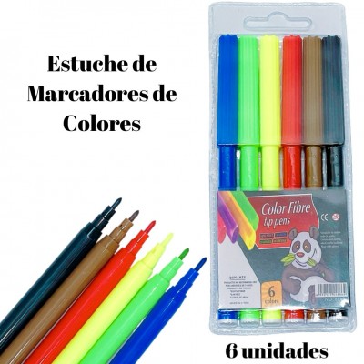 marcador osito x6color #