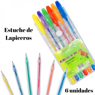 lapiceros colores x6