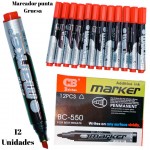 marcadores baichao x12pcs (punta grueso ) #550