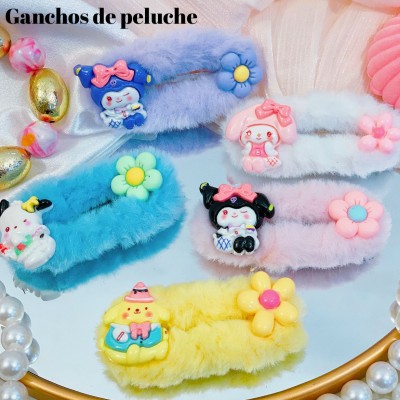 gancho de nina sanrio + barbie