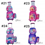 maletas de nina/o 3pcs cartuchera+lonchera+bolso (24.50$con luces)