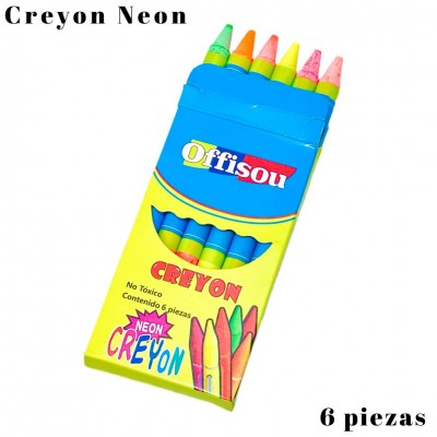 creyones offisou neon x6pcs