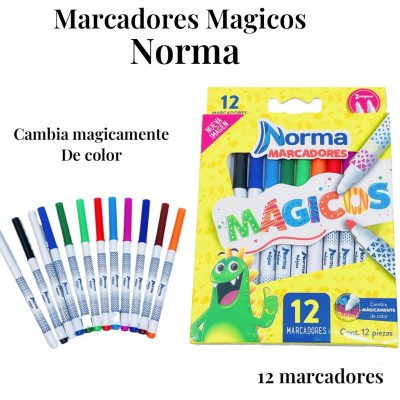 marcadores magicos norma x12pcs