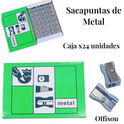 sacapuntas de metal x24pcs #001