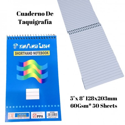 cuaderno de taquigrafia 128x203mm #3089