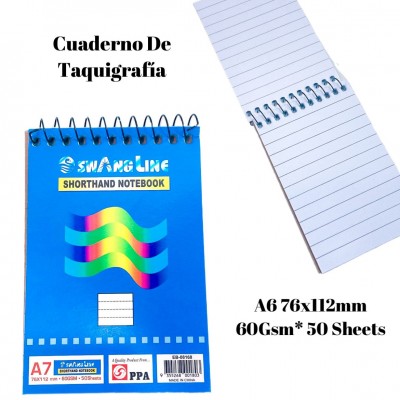 cuaderno de taquigrafia 76x112mm #08168