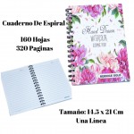 cuaderno de espiral 160hojas 14.5x21cm #1l160a5