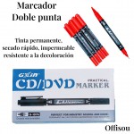 marcador doble punta fina
