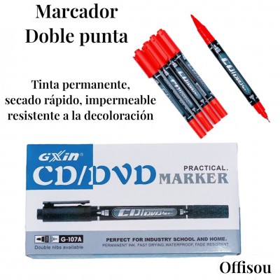marcador doble punta fina