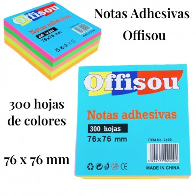 notas adhesivas offisou color neon#2420