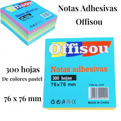 notas adhesivas offisou color pastel#2419