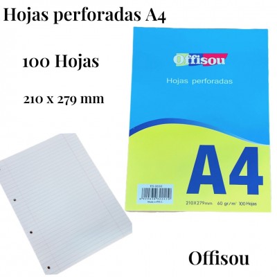 hojas perforadas a4 #0030