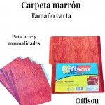 carpeta marron carta x10