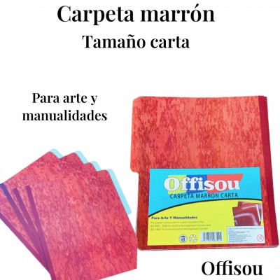 carpeta marron carta x10