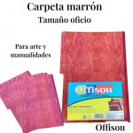 carpeta marron oficio x10