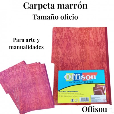 carpeta marron oficio x10