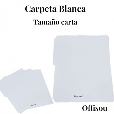 carpeta blanca carta x20