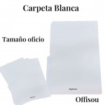 carpeta blanca oficio x20