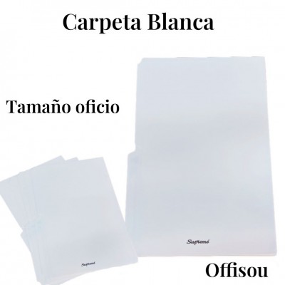 carpeta blanca oficio x20