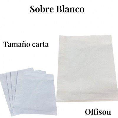 sobre blanco carta x10