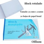 block rotulado x20hojas