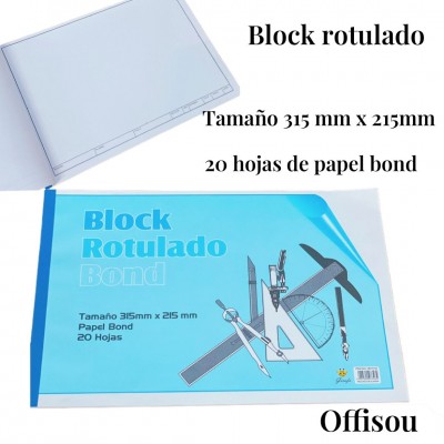 block rotulado x20hojas