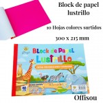 block de papel lustrillo x10hojas
