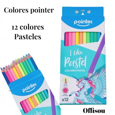 colores pointer 12color pastel