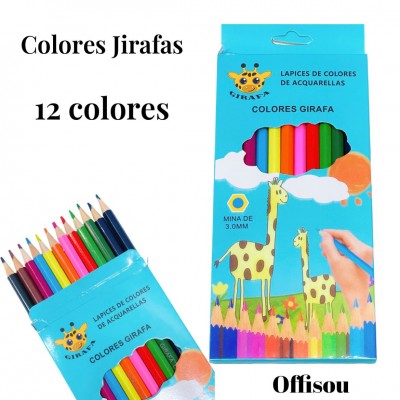 colores jirafas 12 color azul