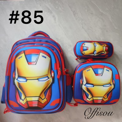 bolso tripack 3pcs bolso+cartuchera+lonchera 16pulga(con luces 14.50$ ))