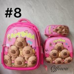 bolso tripack 3pcs bolso+cartuchera+lonchera 16pulga(con luces 14.50$ ))