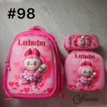 bolso tripack 3pcs bolso+cartuchera+lonchera 16pulga(con luces 14.50$ ))