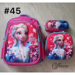 bolso tripack 3pcs bolso+cartuchera+lonchera 16pulga(con luces 14.50$ ))