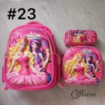 bolso tripack 3pcs bolso+cartuchera+lonchera 16pulga(con luces 14.50$ ))