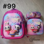 bolso tripack 3pcs bolso+cartuchera+lonchera 16pulga(con luces 14.50$ ))