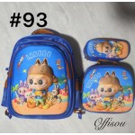 bolso tripack 3pcs bolso+cartuchera+lonchera 16pulga(con luces 14.50$ ))