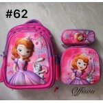 bolso tripack 3pcs bolso+cartuchera+lonchera 16pulga(con luces 14.50$ ))