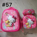 bolso tripack 3pcs bolso+cartuchera+lonchera 16pulga(con luces 14.50$ ))