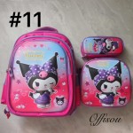 bolso tripack 3pcs bolso+cartuchera+lonchera 16pulga(con luces 14.50$ ))